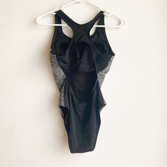 Vintage TYR MDSOC Athletic Black Grey One Piece Swimsuit 36/XL - Picture 4 of 7